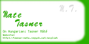 mate tasner business card