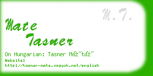 mate tasner business card